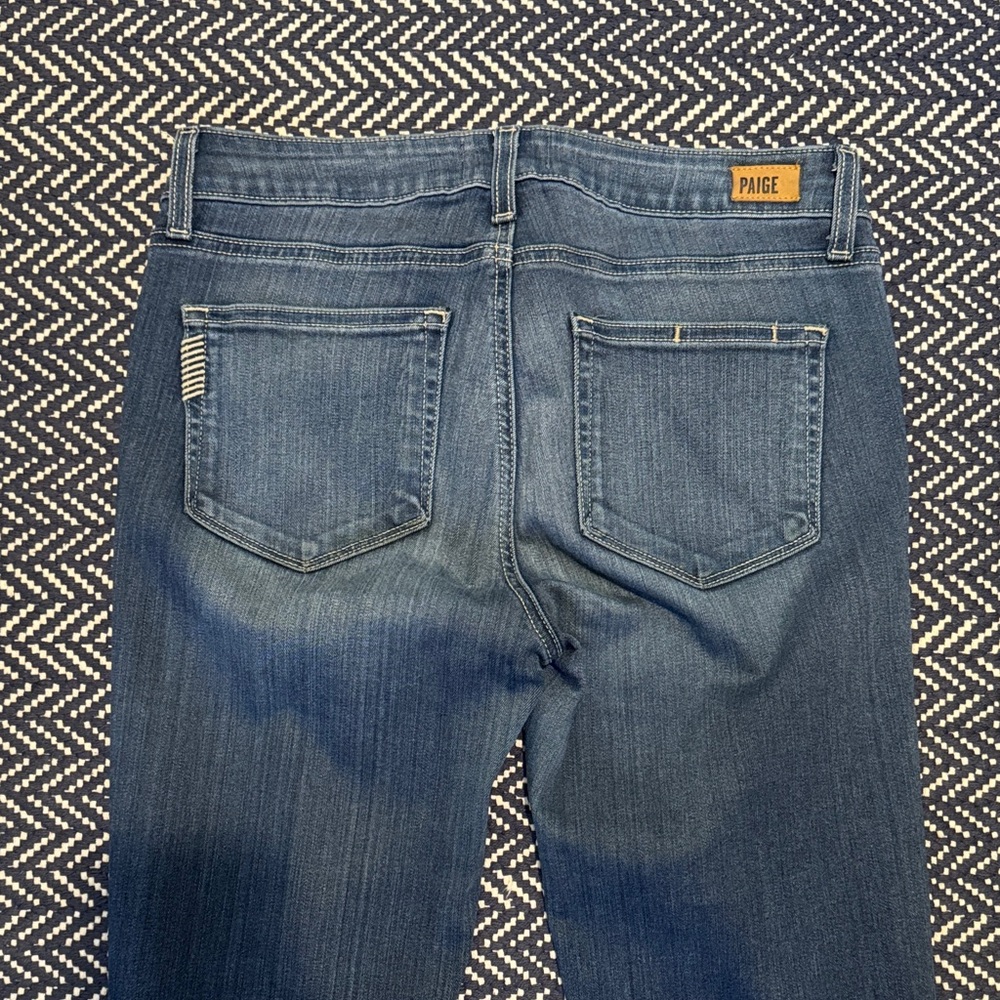 PAIGE Women's Dark Blue Skyline Skinny Jeans - Picture 7 of 8